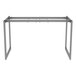 A grey metal Alera adjustable O-Leg desk base.