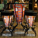 Clemson University LED bar stools with a table and stools with a Clemson logo on a patio.