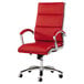 A red Alera Neratoli office chair with chrome legs.