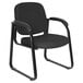 A black Alera reception arm chair with a black frame and arms.