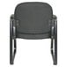 The back of a black Alera reception arm chair.