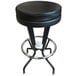 A black Holland Bar Stool with a round seat and a white Texas A&M logo on the base.