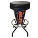 A black Holland Bar Stool with a University of Florida Gators logo on the seat illuminated with LED lights.