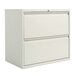 A light gray Alera metal lateral file cabinet with two drawers.