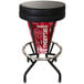 A Holland Bar Stool University of Oklahoma LED bar stool with a black seat.