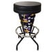 A Holland Bar Stool Louisiana State University LED bar stool with a black seat.