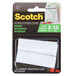 A package of 3M Scotch white multi-purpose fasteners with adhesive tape.