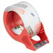 A roll of 3M Scotch clear packaging tape with a red dispenser.