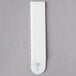 A white plastic 3M Command large picture hanging strip with a small white sticker.