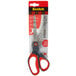 3M Scotch stainless steel precision scissors with red and dark gray handle in a package.