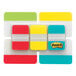 A group of colorful rectangular Post-It tabs in different colors.