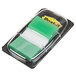 A package of 3M Post-It assorted color page flags with green and white packaging.