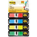 A package of 3M Post-It® Assorted Primary Color Page Flags with a black package and a logo.