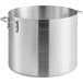 a silver pot with a handle