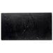A black rectangular Tablecraft melamine display tray.