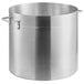 a large silver pot with a lid