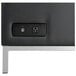 A black rectangular Alera QUB Series sectional piece with a black power outlet on the side.