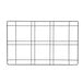 A wire caddy with four squares on it.