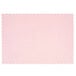 A pink rectangular paper placemat with a scalloped edge.