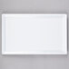 A white rectangular melamine serving platter.