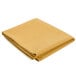 A folded yellow Intedge square table cover on a white background.