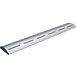 A silver metal Hatco curved infrared strip warmer with LED lights.