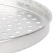 An American Metalcraft tin-plated steel pizza pan with perforations.