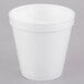 A white Dart foam bowl.