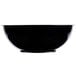 A black Fineline high profile plastic catering bowl.