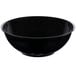 A black Fineline high profile plastic catering bowl.