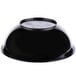 A black Fineline high profile plastic catering bowl with a lid.