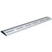 A long white metal curved Hatco food warmer.