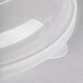 close-up of a clear plastic container