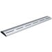 A long silver metal Hatco curved infrared food warmer.