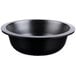 a black bowl with a white background