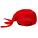 A red Headsweats bandana with a black tie on it.