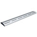 A silver metal Hatco curved infrared strip warmer.