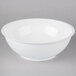 A white Fineline high profile plastic catering bowl.