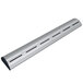 A silver metal Hatco curved infrared food warmer tube with holes.