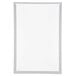 An aluminum rectangular sign frame with a white background.