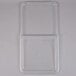 A clear plastic container with a white lid.