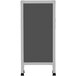 An Aarco aluminum A-Frame sign with a slate gray chalk board.