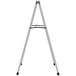 An aluminum A-Frame sign board with slate gray and white porcelain chalk boards.
