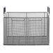 a wire mesh basket with handles