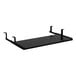 A black rectangular Alera Valencia underdesk keyboard/mouse shelf with metal brackets.