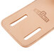 A close-up of a Unger leather holster with a logo on it.