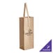 A brown paper wine bag with handles.