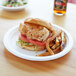 a blurry image of a plate of food