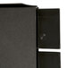 A black rectangular top and bottom panel set with a small hole.