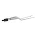 Mercer Culinary Precision Plus Offset Plating Tongs with a white plastic handle.